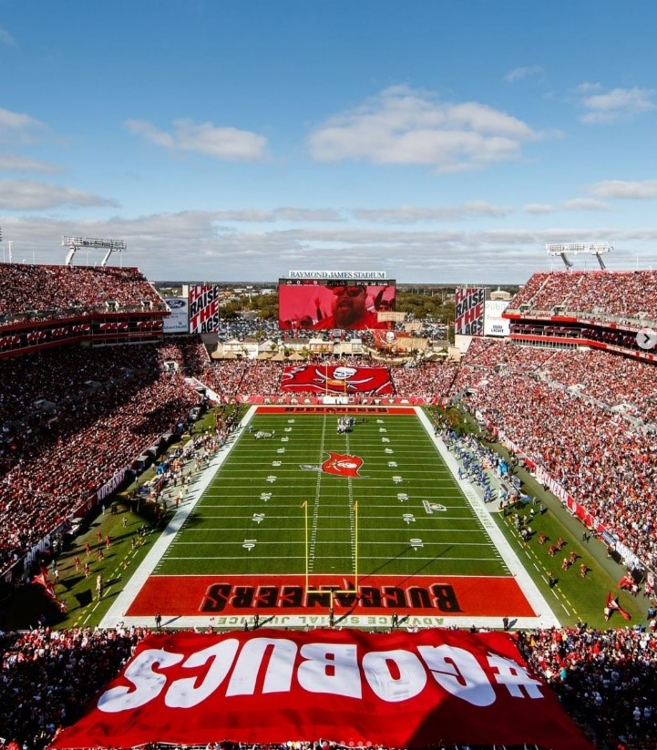 Tampa Bay Buccaneers football stadium in Tampa, Florida