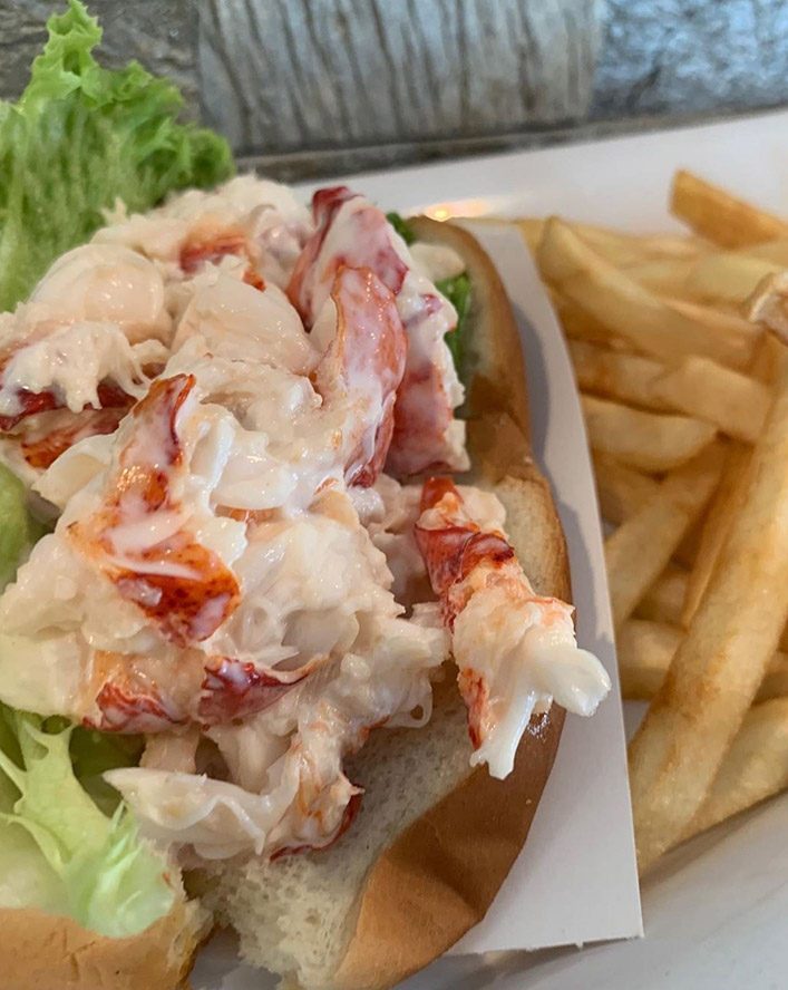 Lobster roll from Baileys Surf N Turf Restaurant