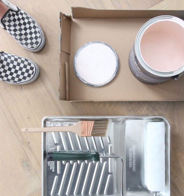 Painting during a home renovation