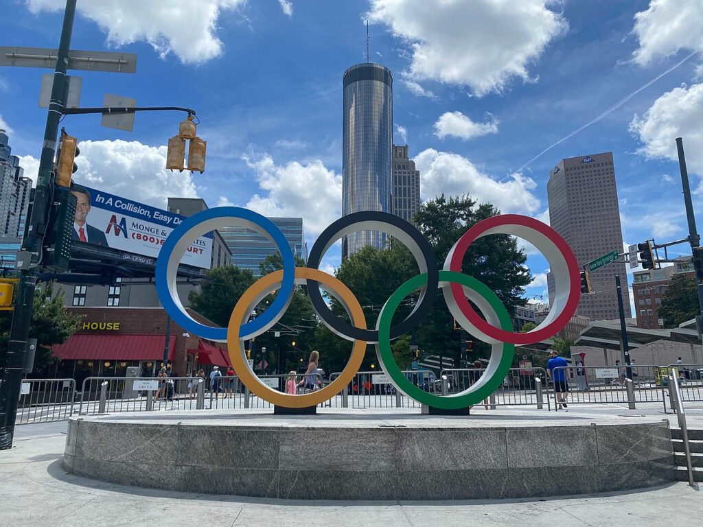Olympic Ring Fountain at Centennial Olympic Park in Atlanta