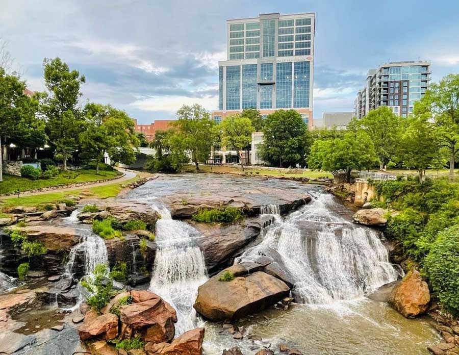 Reedy River Falls in South Carolina