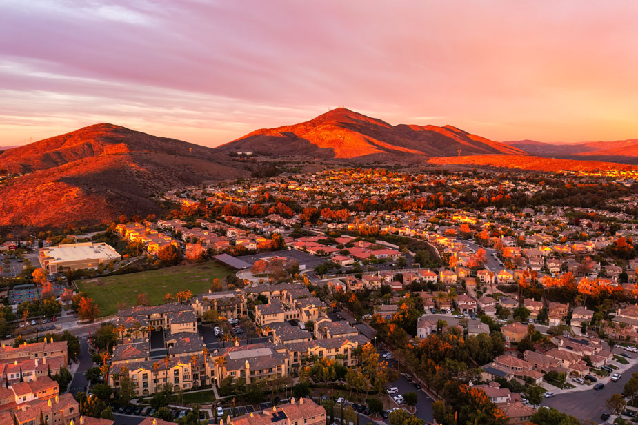 Aerial view of Eastlake Chula Vista in San Diego County